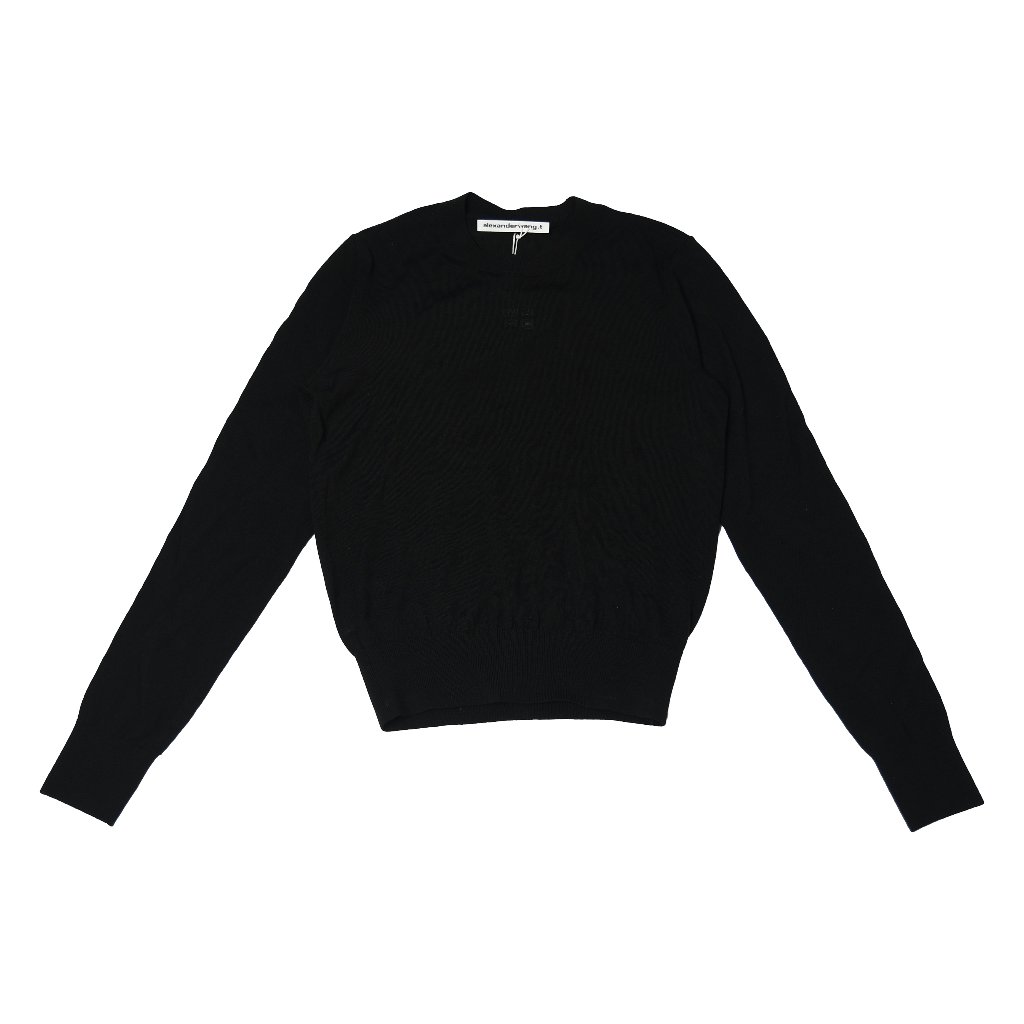 Alexander Wang Wool Crewneck L/S T-Shirts Black
